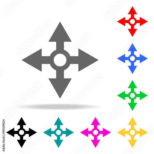 four arrows icon - Sign all directions. Elements in multi colored icons for mobile concept and web apps. Icons for website design and development, app development