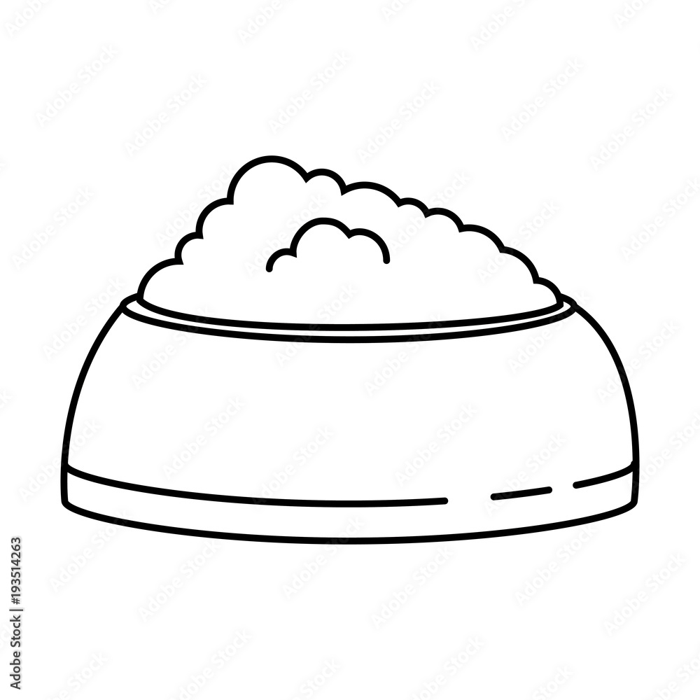 dish pet with food vector illustration design