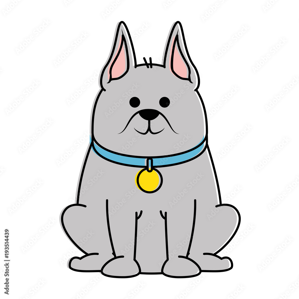 cute dog mascot character vector illustration design