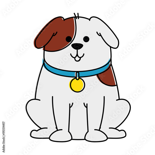 cute dog mascot character vector illustration design