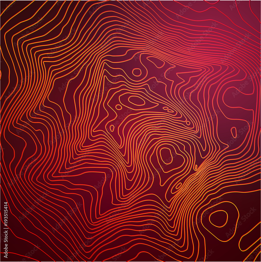Topographic map colorful abstract background with contour lines