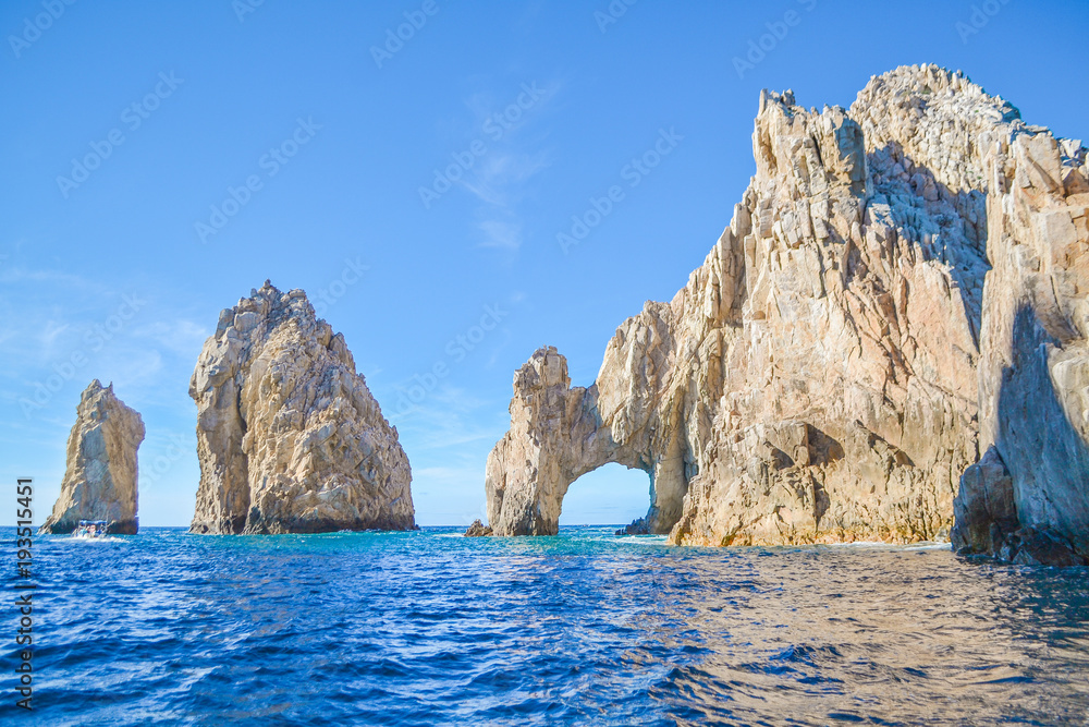 The arch of Cabo San Lucas at Baja California, Mexico