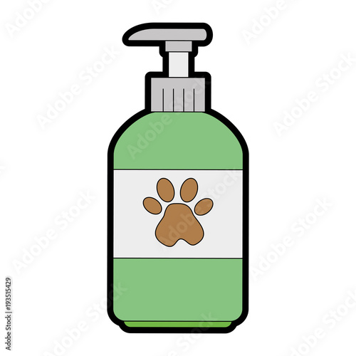 pet shampoo bottle icon vector illustration design