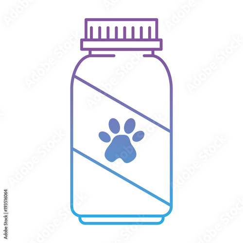mascot vitamins bottle with footprint vector illustration design