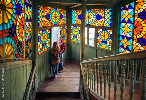 Couple in old house of Tbilisi