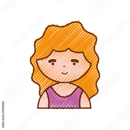 grated avatar girl with blouse and hairstyle design
