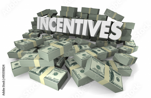 Fotografija Incentives Rewards Offer Money Stacks 3d Illustration