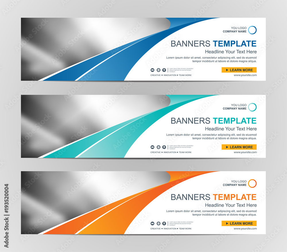 Fototapeta premium Abstract Web banner design background or header Templates