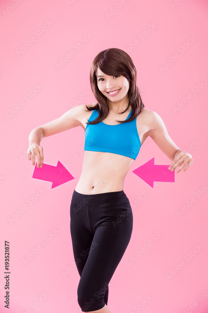 woman show her waist woman show her waist