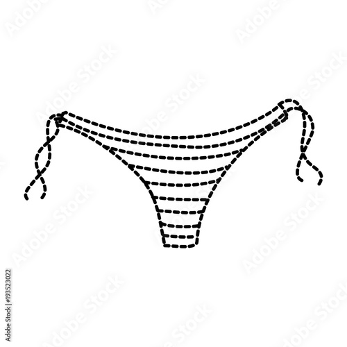 swimming panties underwear summer clothes fashion vector illustration sticker design