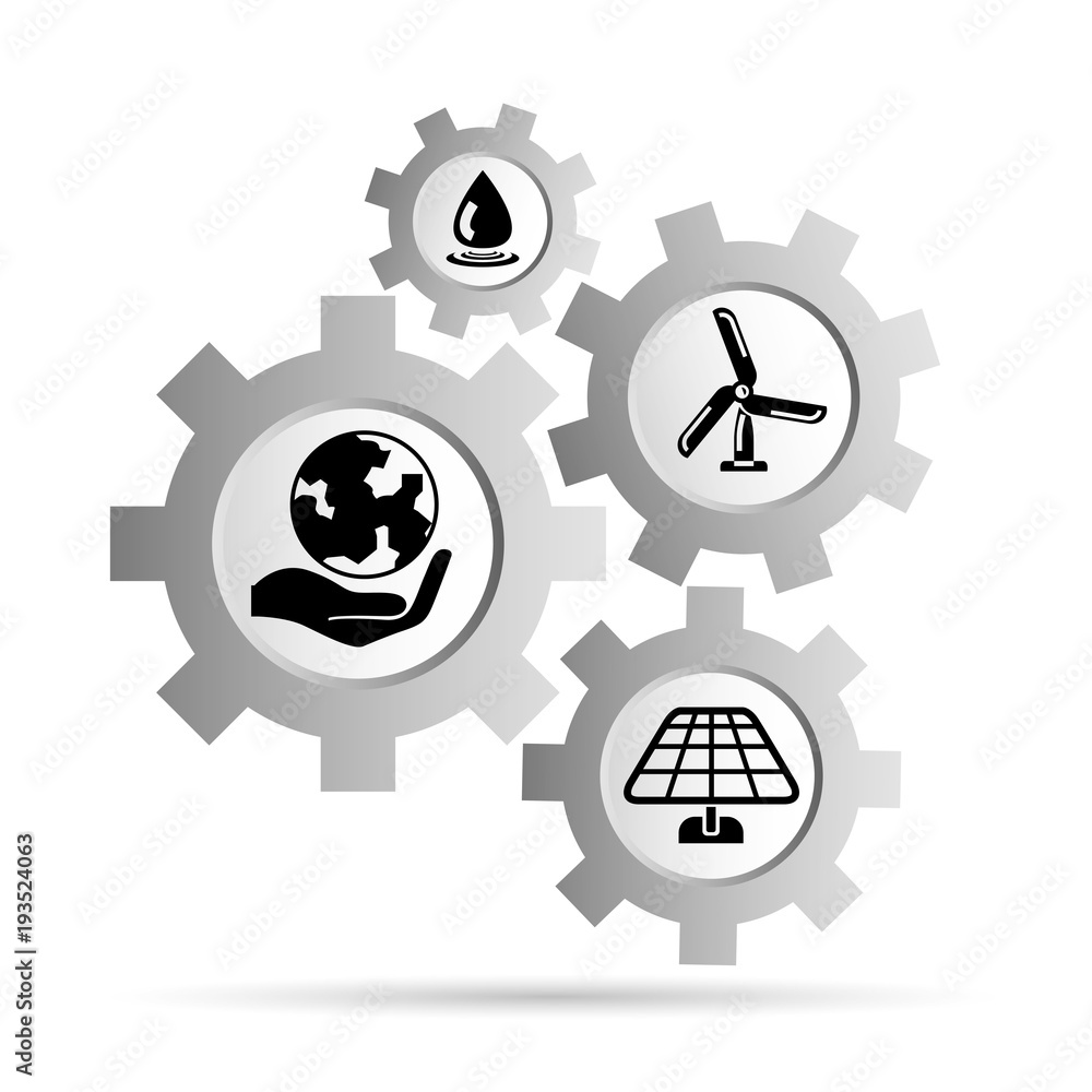 power and energy icons in gear diagram power and energy icons in gear diagram
