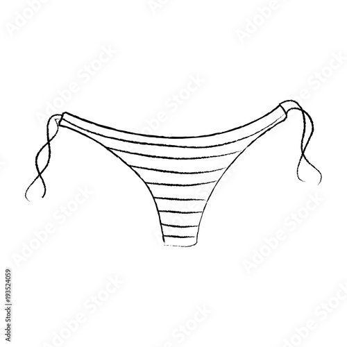 swimming panties underwear summer clothes fashion vector illustration sketch design