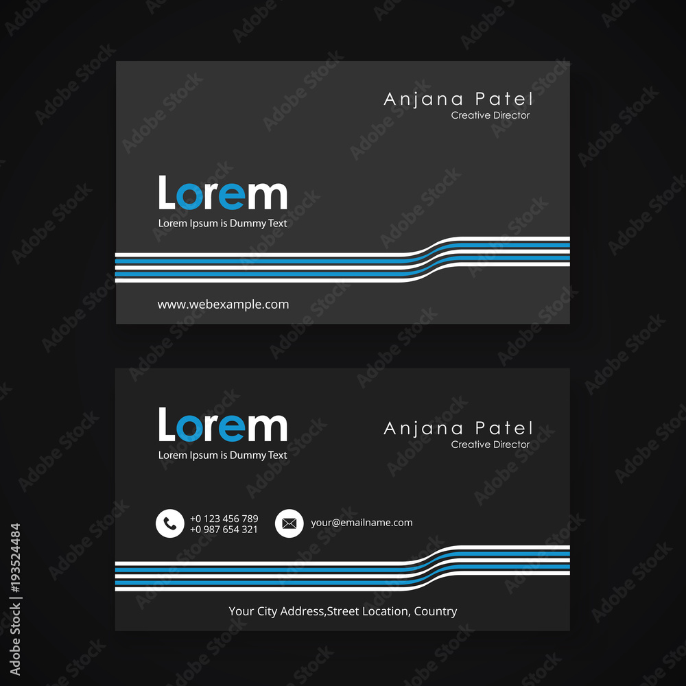 Obraz premium Business card design layout template