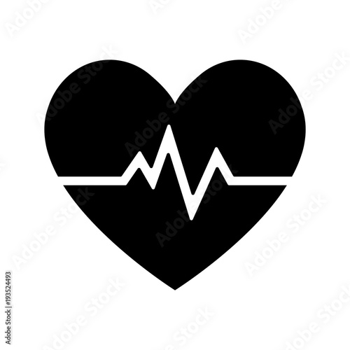 heart beat icon vector