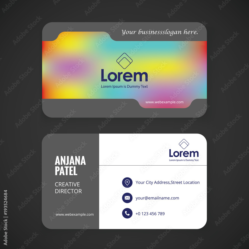 Business card design layout template Business card design layout template
