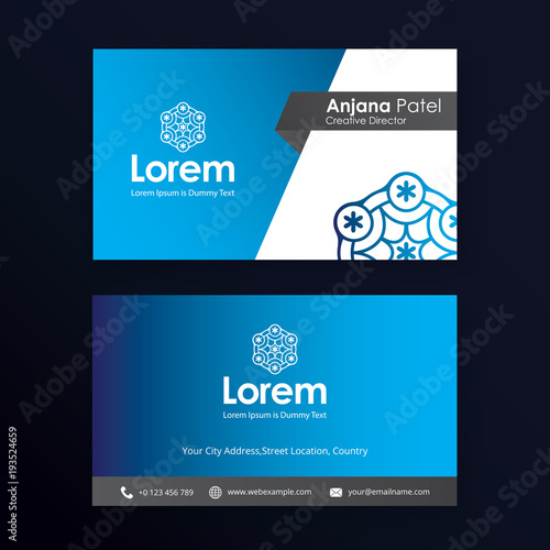 Business card design layout template