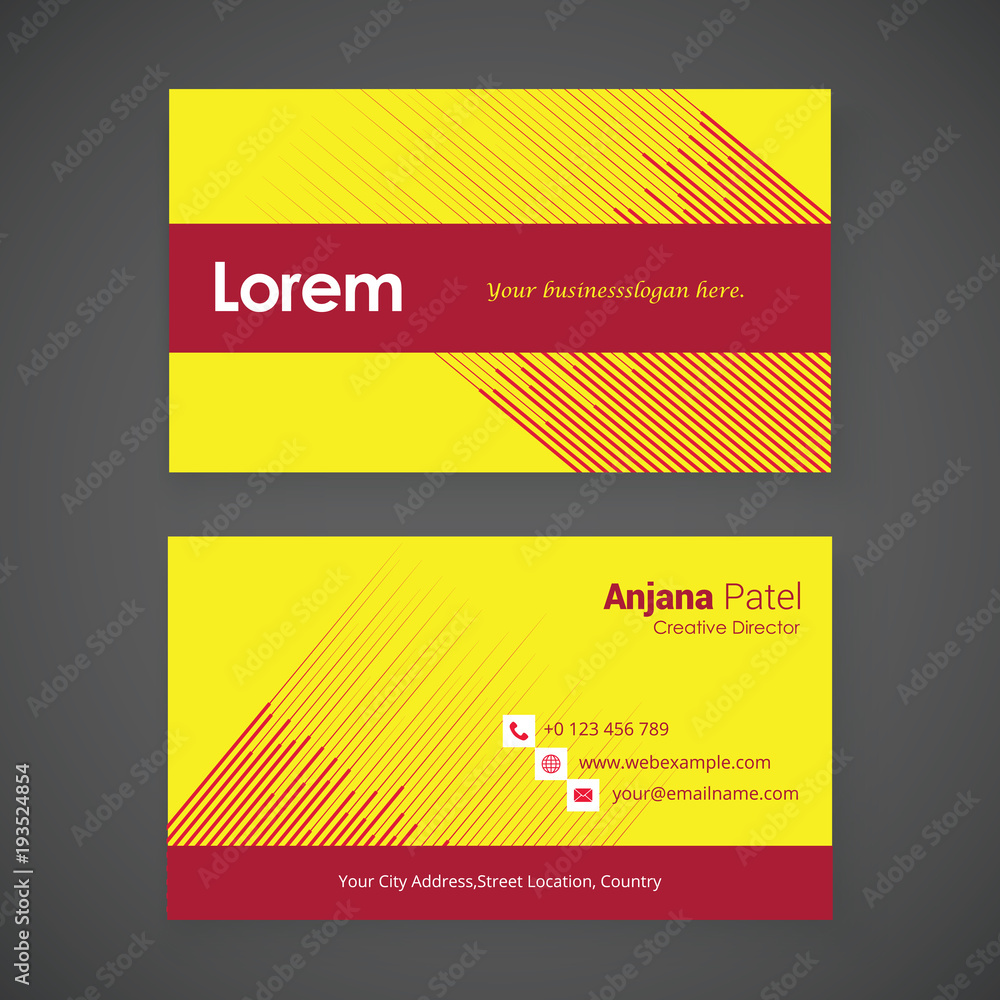 Fototapeta premium Business Card Template. creative business card