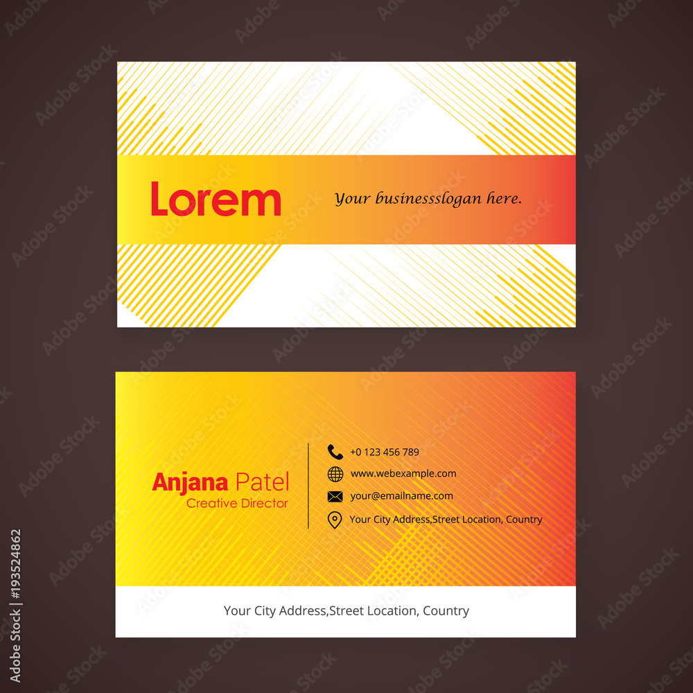 Fototapeta premium Business Card Template. creative business card