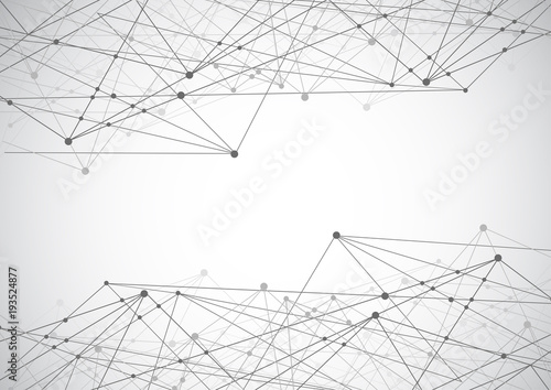 Futuristic shape abstract technology. Computer generated connection structure background. Vector illustration