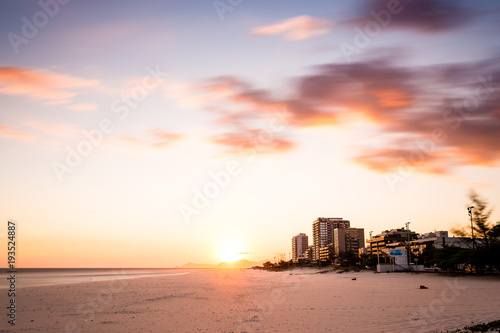 Barra da Tijuca jetty beach on a beatiful afternoon. Long exposure © jpbarcelos