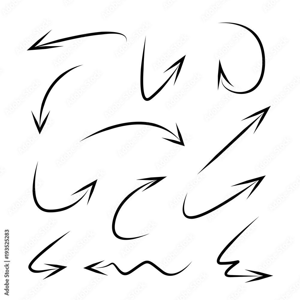 black sketch arrows black sketch arrows