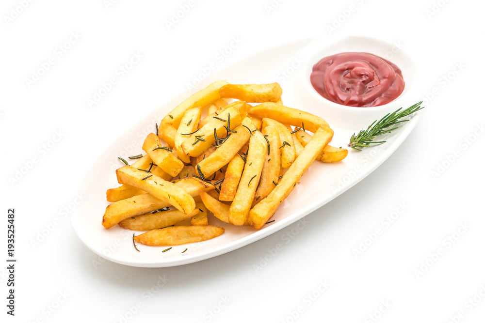 french fries with sauce