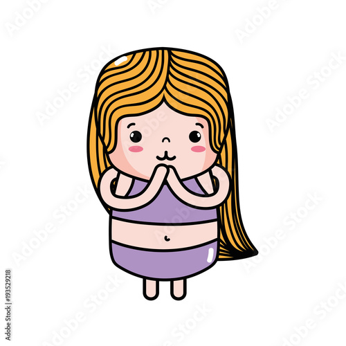 girl wth long hair and tender face
