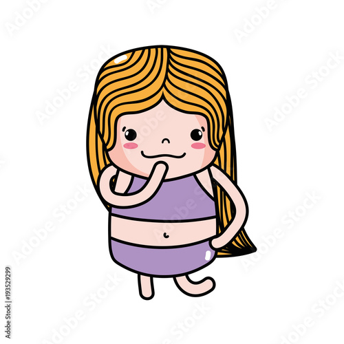 girl wth long hair and thinking face