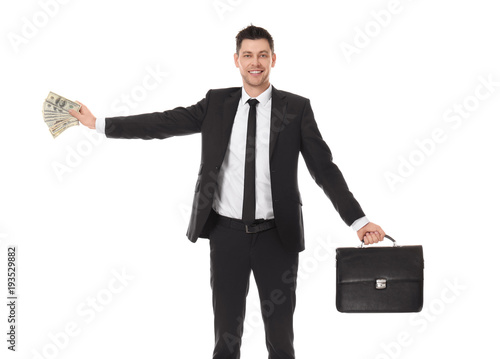 Businessman with briefcase ...