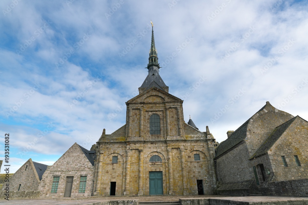 Normandy, France-January 26, 2018: Abbey of Mont-Saint-Michel