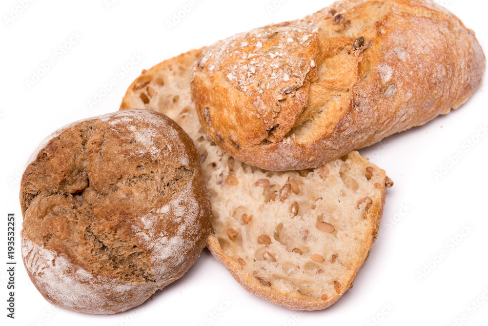 bread roll, bread on a white background, isolated bread roll, bread on a white background, isolated