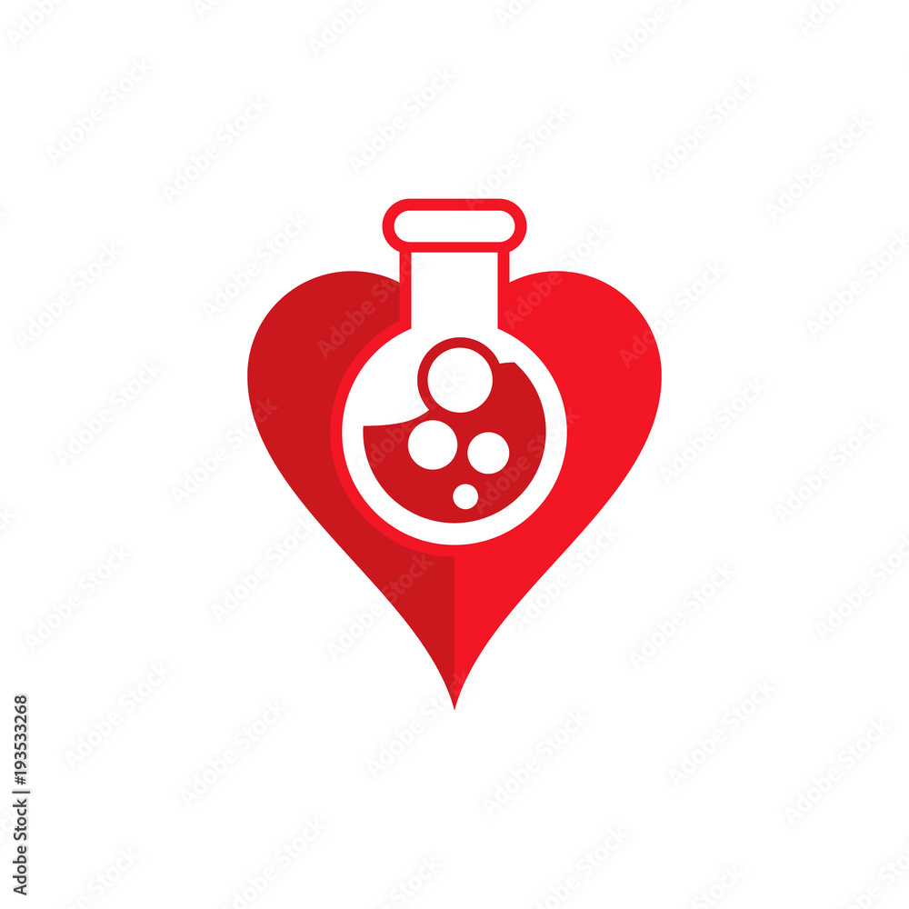 Obraz premium Lab Love Logo Icon Design