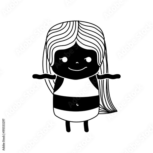 contour girl wth long hair and rogue face