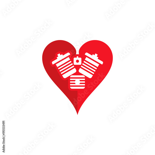 Motor Love Logo Icon Design