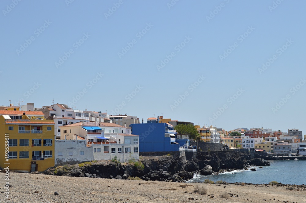 Small town Los Abrigos in Tenerife Canary islands