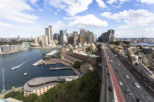 Sydney, New South Wales / Australia - August 29 2017: Sydney noon skyline with good light on city buildings © Jeffery