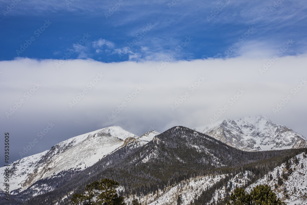 Mountain with Snow Rocky Mountain National Park in Estes Park Colorado Mountain with Snow Rocky Mountain National Park in Estes Park Colorado