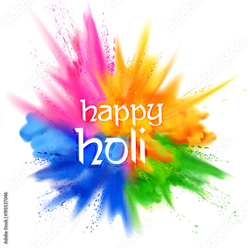 Happy Holi background for color festival of India celebration greetings