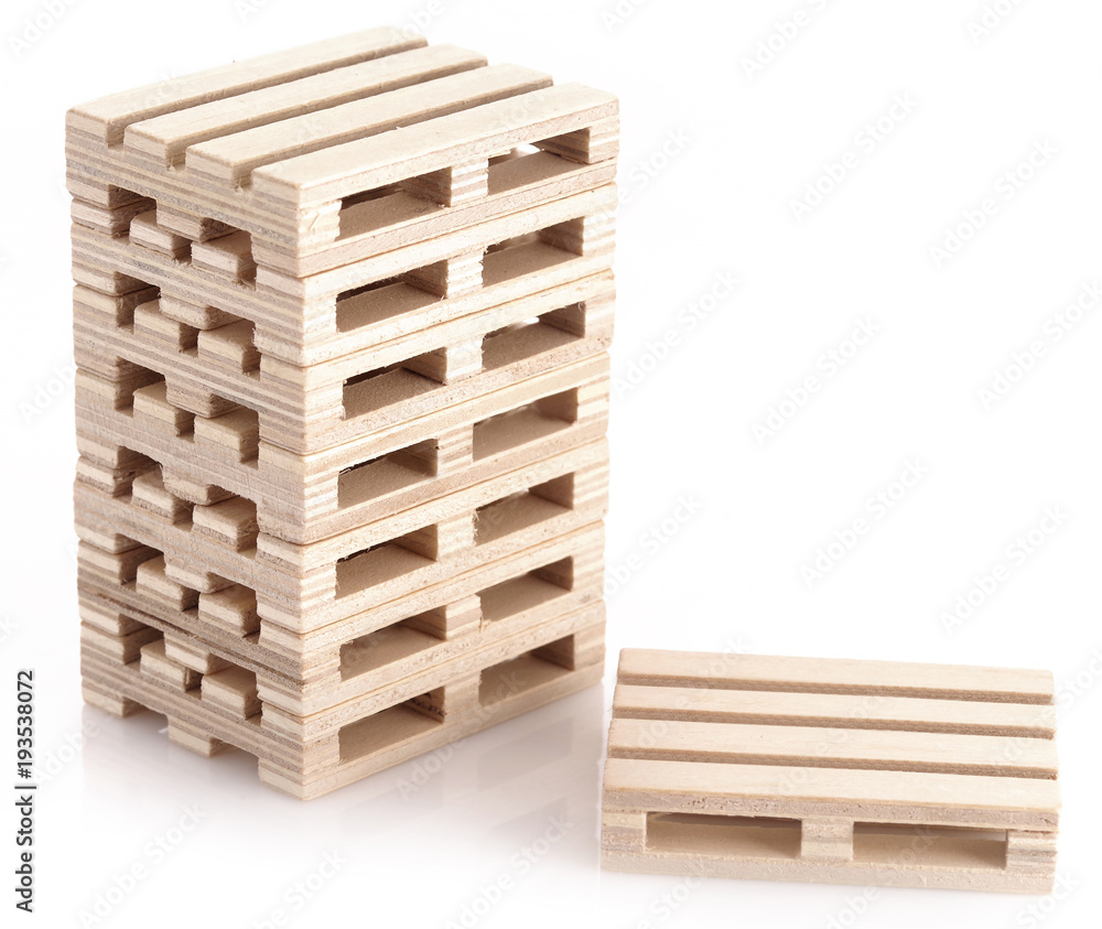 Wooden pallets on white background Wooden pallets on white background