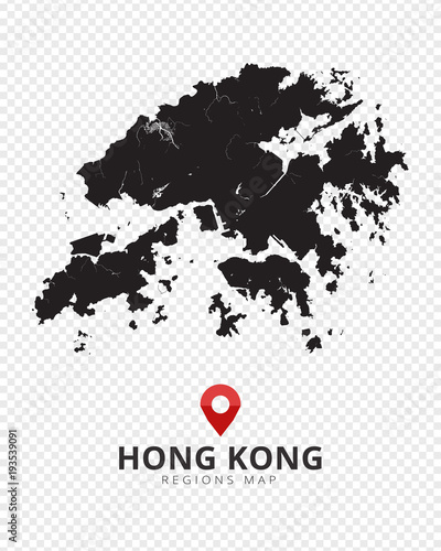 Hong Kong with lakes and rivers