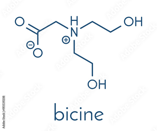 Bicine buffering agent molecule. Skeletal formula.