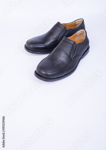 shoe or black color men's shoes on a background.