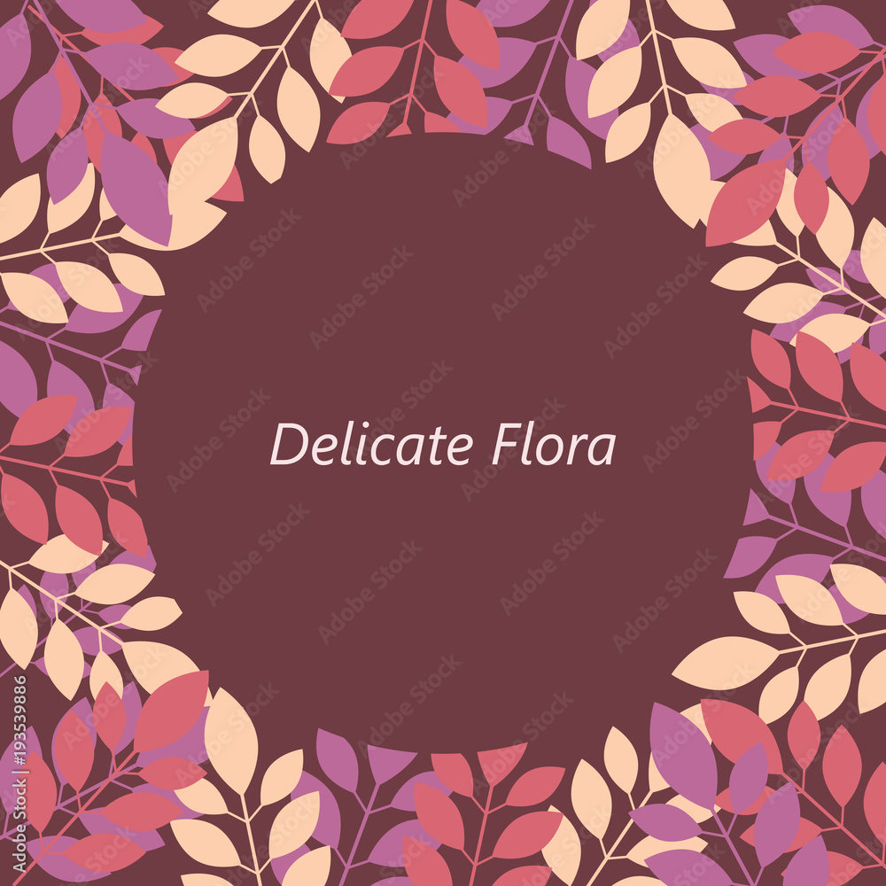 Fototapeta premium Greeting card. Delicate Flora. Vector.