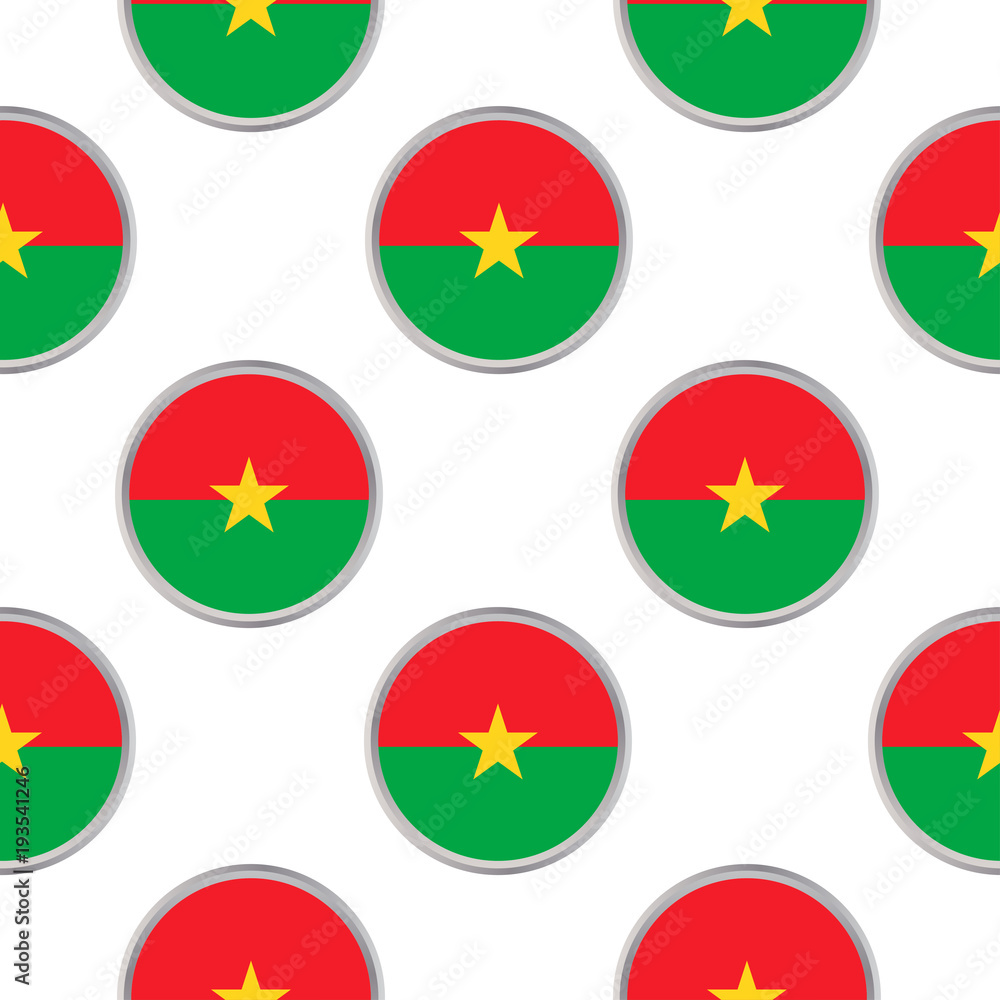 Seamless pattern from the circles with flag of Burkina Faso. Seamless pattern from the circles with flag of Burkina Faso.
