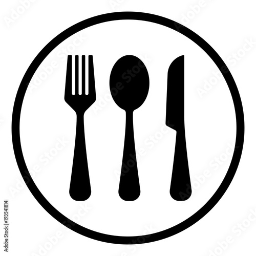 fork,spoon,and knife icon, restaurant icon, outline vector