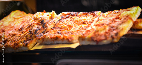 fresh italian pizza close up