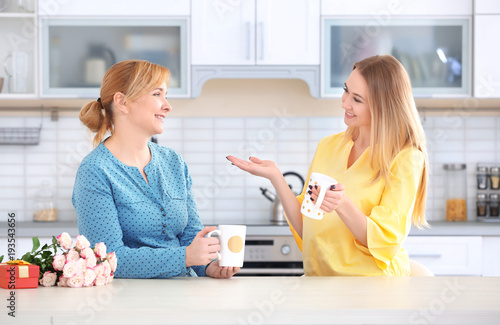 Young woman spending time w...