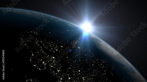 Earth Sunrise over the UK and Northern Europe