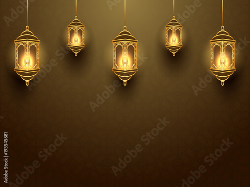 Glowing Lantern, Islamic Background For ramadan kareem Ed Mubarak etc