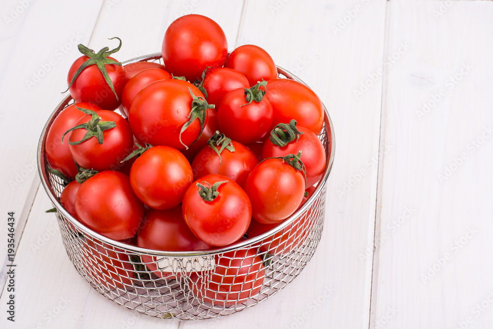 Tomatoes are small fresh ripe red Tomatoes are small fresh ripe red